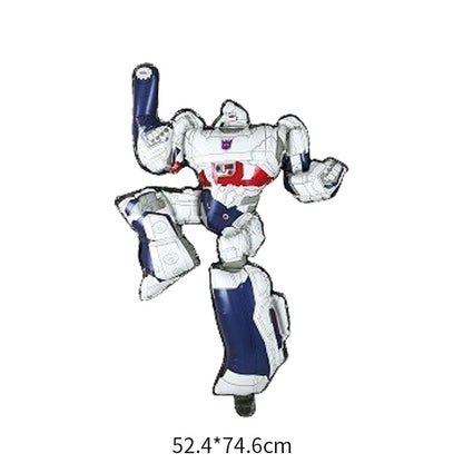 1 Set isi 5 Balon Foil Transformers Optimus Prime, Bumblebee, Megatron, Tank Size Jumbo