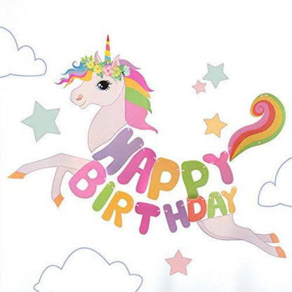 Bunting Flags / Banner Happy Birthday Unicorn