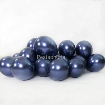 Balon Latex / Lateks Chrome Warna Midnight Blue