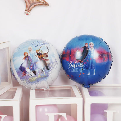 Balon Foil Frozen II / 2 Bulat Elsa Anna Lead with Courage / Believe in the Journey Size 45 cm