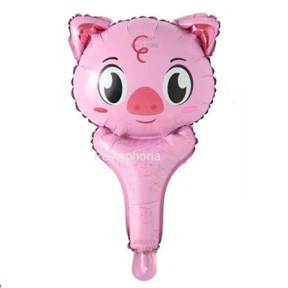 Balon Foil Pentung / Tongkat / Tenis Kepala Hewan / Animal Head
