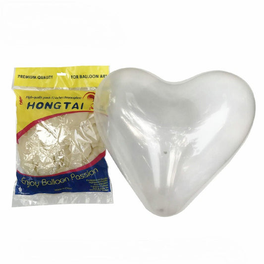 Balon Latex / Lateks Bentuk Hati / Love Transparant / Transparan / Clear Size 10 inch