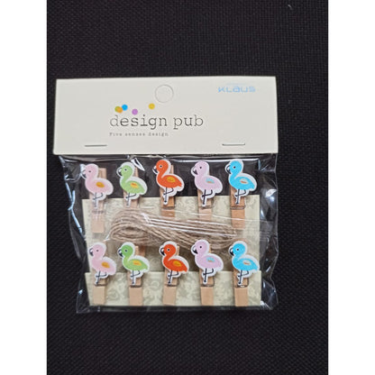 Wooden Clip Set Minion,Doraemon,Hello Kitty, My Little Pony/Penjepit Foto Kayu Karakter/Jepitan Kayu