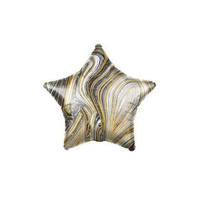 Balon Foil Marble Size 45 cm Hati/Love, Bintang/Star