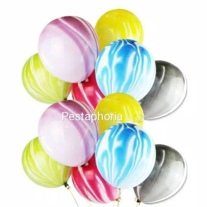 10 pcs Balon Latex / Lateks Marble Size 10 inch