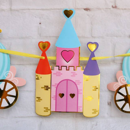 Banner Princess Castle, Carriage & Ball Gown List Gold