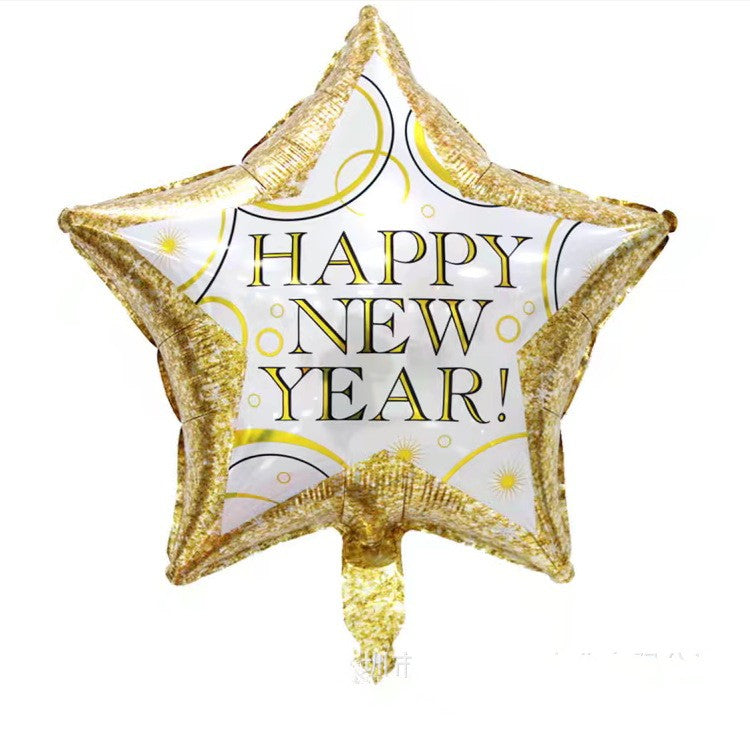 Balon Foil Happy New Year / Dekorasi Tahun Baru