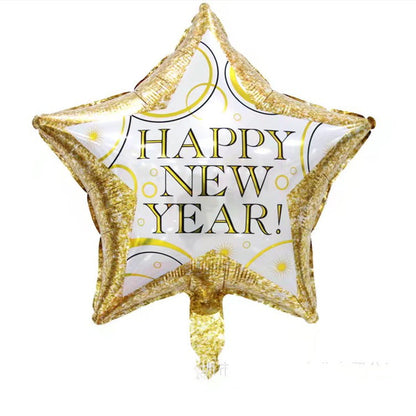 Balon Foil Happy New Year / Dekorasi Tahun Baru