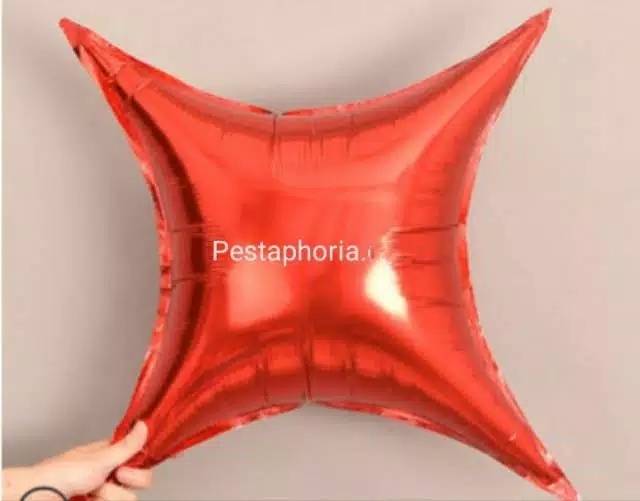 Balon Bintang / Star Segi Empat Size 60 cm ( 24 inch )