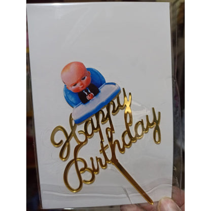 Cake Topper Acrylic / Akrilik Happy Birthday Ariel The Mermaid