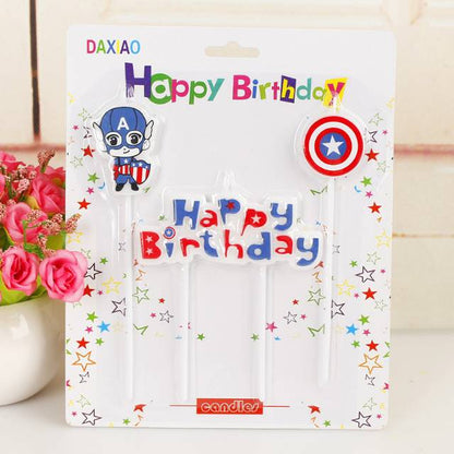 Lilin Ulang Tahun Ultah Karakter / Kartun Set Captain America