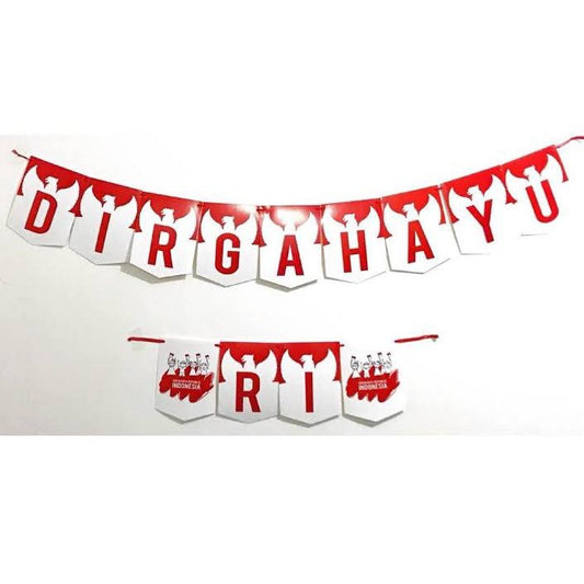 Banner Flag / Bunting Flag HUT RI / DIRGAHAYU Republik Indonesia