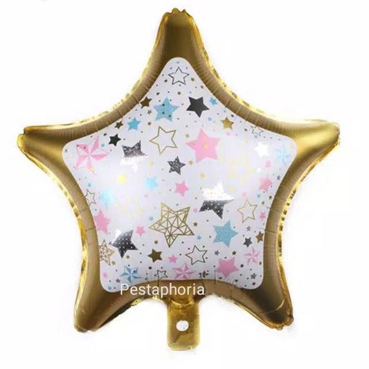 Balon Foil Star / Bintang List Gold Size 45 cm