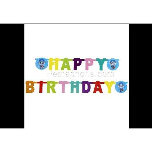 Bunting Flags / Banner Happy Birthday Warna warni Captain America
