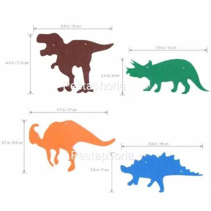 Banner Flannel Dinosaur / Dinosaurus Warna Warni
