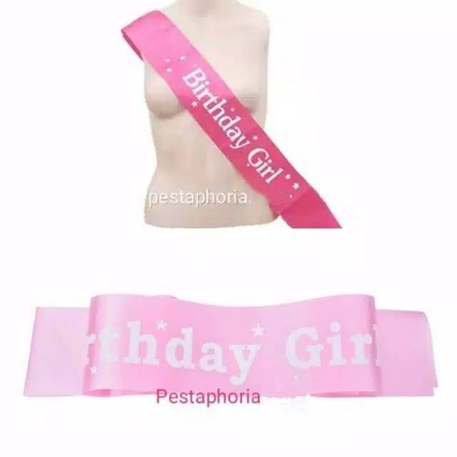 (Tidak Bisa Custom) Selempang / Sash Birthday Girl, Birthday Boy, Birthday Princess, Bride To Be, Mom To Be, I Graduated
