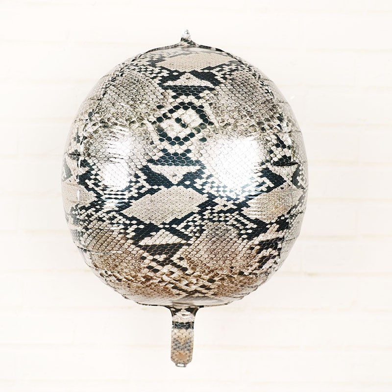 1 set isi 5 Balon Foil Bulat 4D Motif Animal Print Hewan Leopard Macan Zebra Ular Jerapah 22 inch