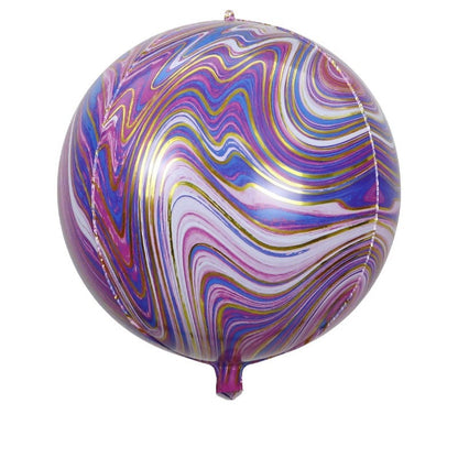 Balon Foil Round / Bulat 4D Marble Size 22 inch