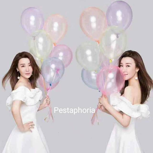 10 pcs Balon Lateks / Latex Crystal Wave Size 12 inch