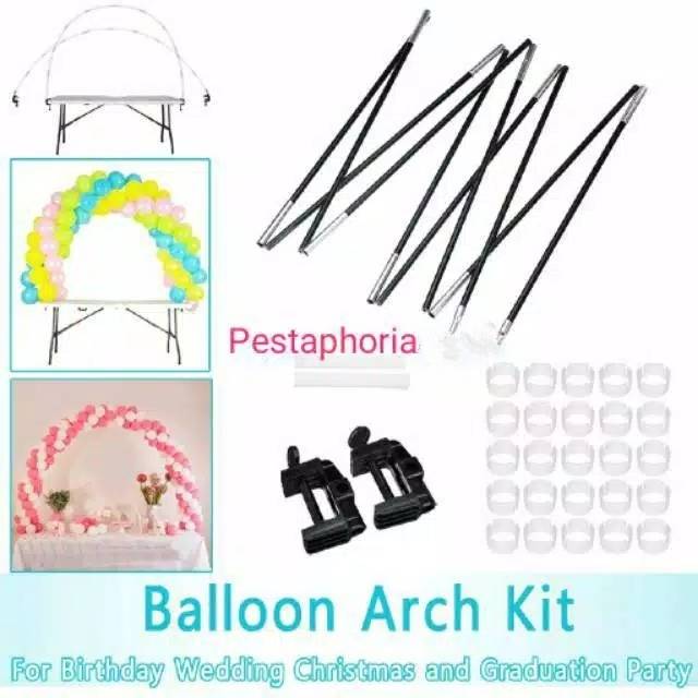 Set Balloon Arch Kit for Table / Gate Balon Meja
