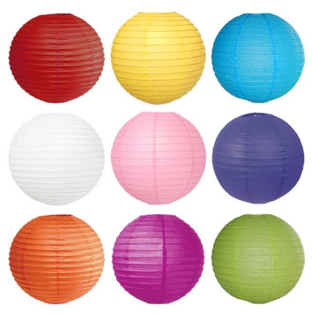 Lampion Kertas Gantung 25 cm / Hanging Paper Lantern
