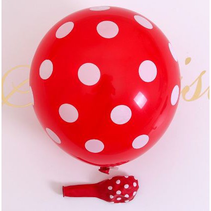 Balon Lateks/Latex Polkadot 12 inch High Quality Tebal