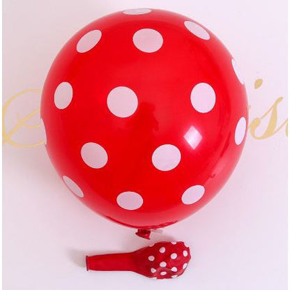 Balon Lateks/Latex Polkadot 12 inch High Quality Tebal