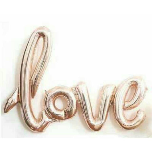 Balon Foil Love Latin / Love Letter Jumbo Size 64 x 108 cm Warna Rose Gold