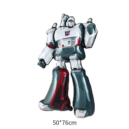 1 Set isi 5 Balon Foil Transformers Optimus Prime, Bumblebee, Megatron, Tank Size Jumbo