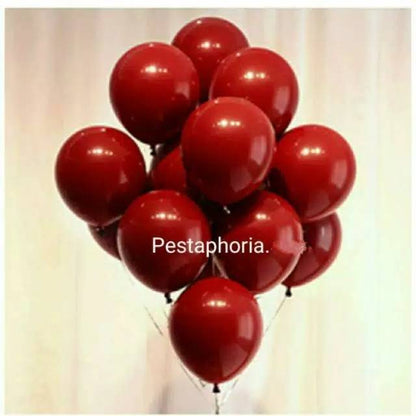 Balon Latex / Lateks Metalik 12 inch Warna Pome / Pomegranate Red