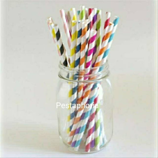 Paper Straw / Sedotan Kertas Motif Astor