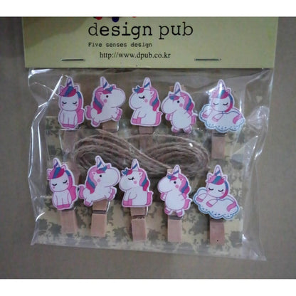 Wooden Clip Set Minion,Doraemon,Hello Kitty, My Little Pony/Penjepit Foto Kayu Karakter/Jepitan Kayu