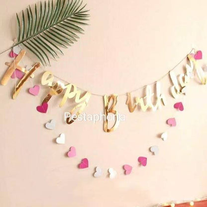 Banner HBD Happy Birthday Latin Laser Cut Sambung
