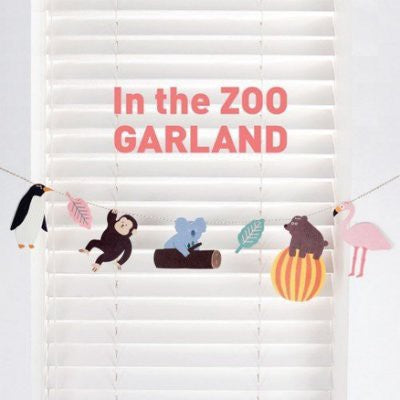 Bunting Banner Motif Hewan  In The Zoo Garland