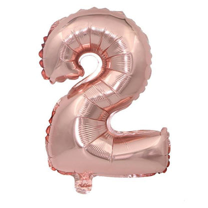 Balon Foil Angka Jumbo Size 80 cm Warna Rose Gold