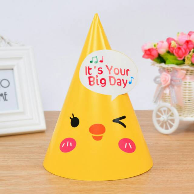 Korean Cute Party Hat/ Topi Pesta Ulang Tahun Lucu Bear, Chick, Girl