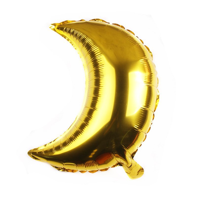 Balon Foil Crescent Moon / Bulan Sabit Size 18 inch / 45 cm