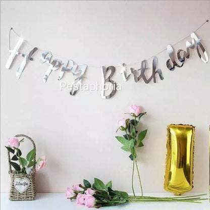 Banner HBD Happy Birthday Latin Laser Cut Sambung