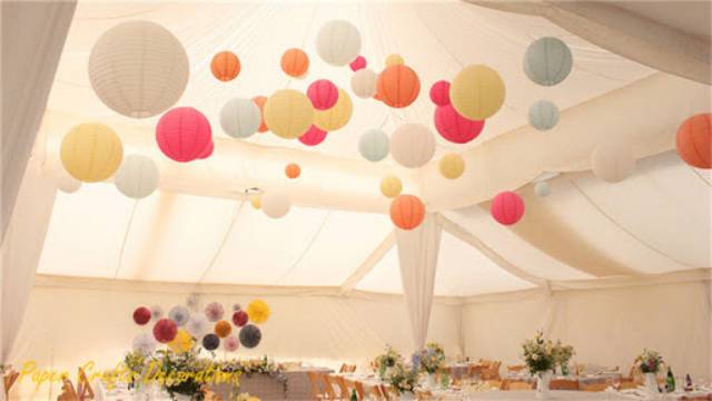Lampion Kertas Gantung 25 cm / Hanging Paper Lantern
