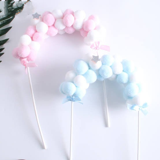 Cake Topper / Topper Kue Pompom Arch