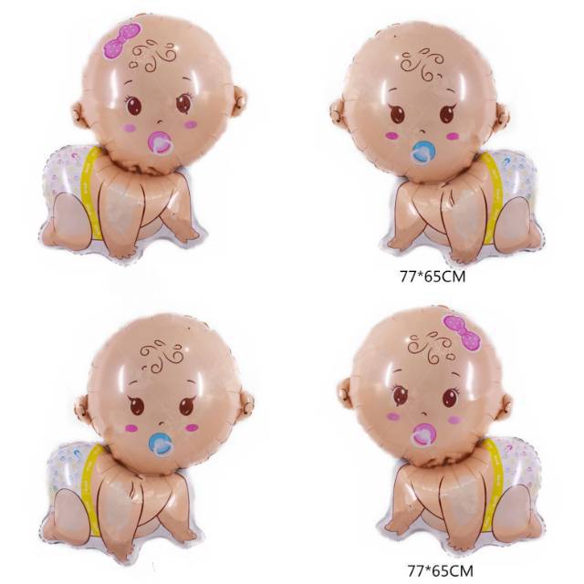 Balon Foil NEW Bayi Merangkak / Baby Boy & Baby Girl Jumbo Size 77 cm