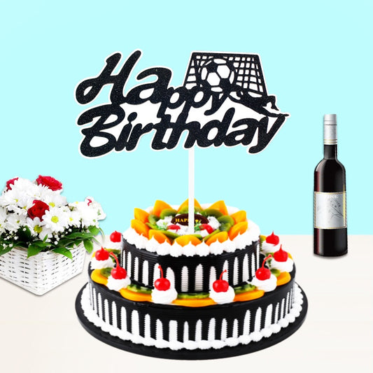 Cake Topper / Topper Kue HBD / Happy Birthday Sepakbola / Basket New