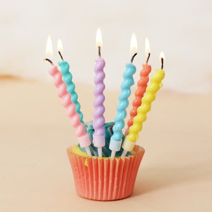 Lilin Spiral Panjang Macaron Jumbo