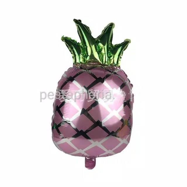 Balon Foil Pineapple Jumbo & Happy Birthday HBD Bulat Pineapple / Nanas