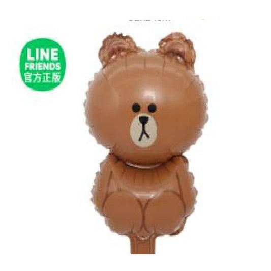 Balon Foil Line Brown Mini