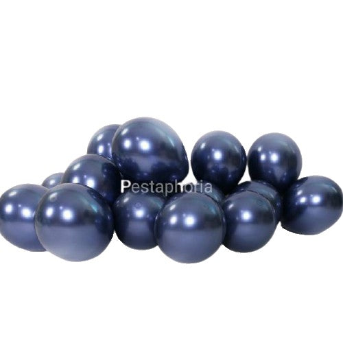 Balon Latex / Lateks Chrome Warna Midnight Blue