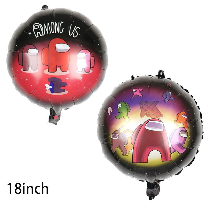 Balon Foil Bulat Double Side Among Us Size 45cm