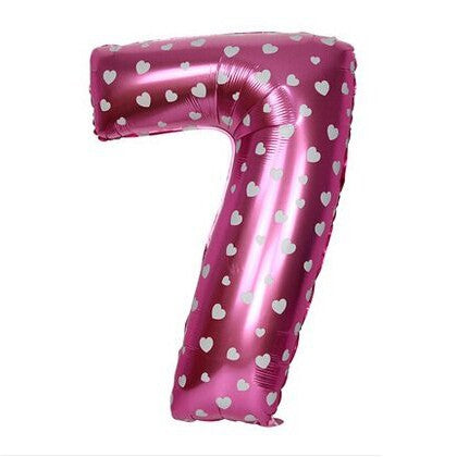 Balon Foil Angka Pink Size 40 cm