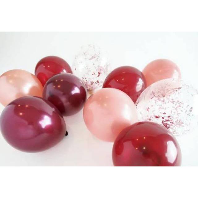 Balon Latex / Lateks Size 5 inch warna Wine Red / Burgundy