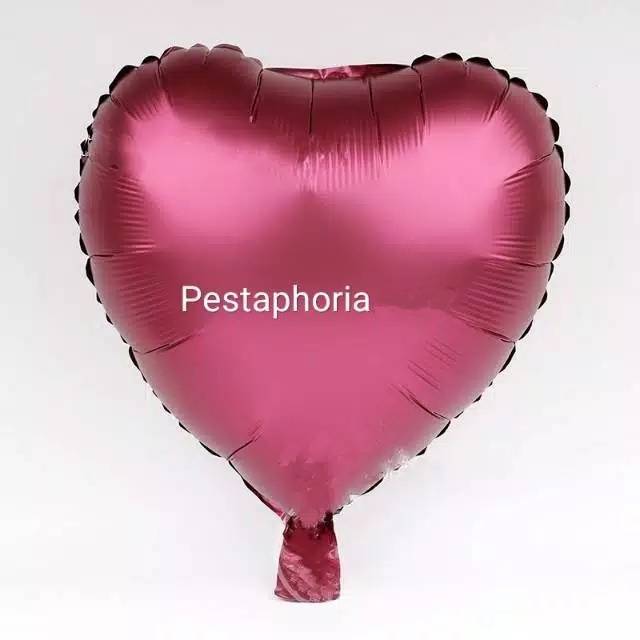 Balon Foil Hati / Love Satin Matte Size 45 cm